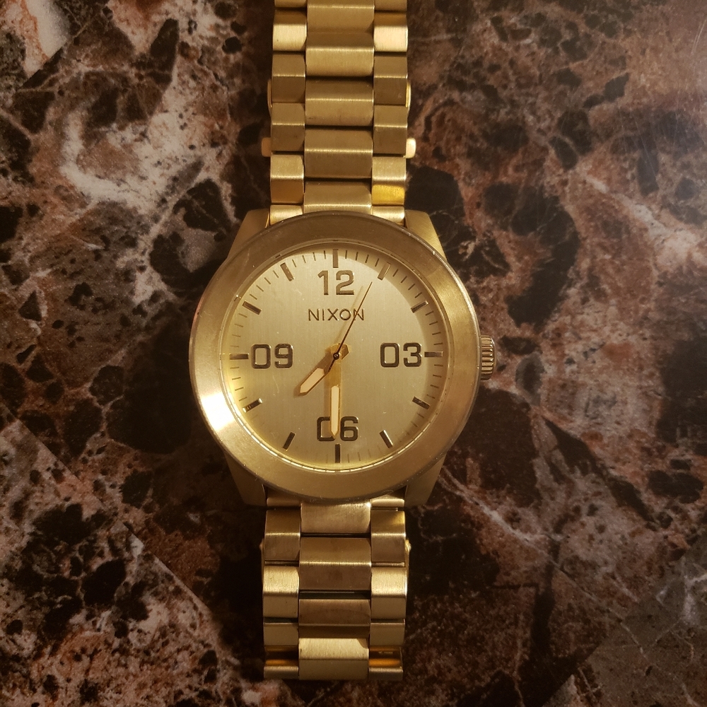 Nixon "The Corporal" Stainless Steel All Gold